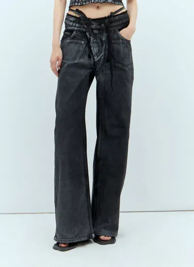 Ottolinger Black Double Fold Jeans