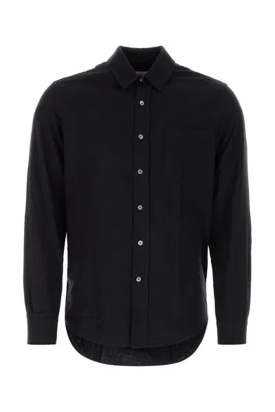 Our Legacy Long Sleeved Buttoned Knitted Cardiagn In Black