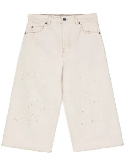 Our Legacy High-rise Straight-leg Cropped Jeans In Ghost Attic Splatter Denim