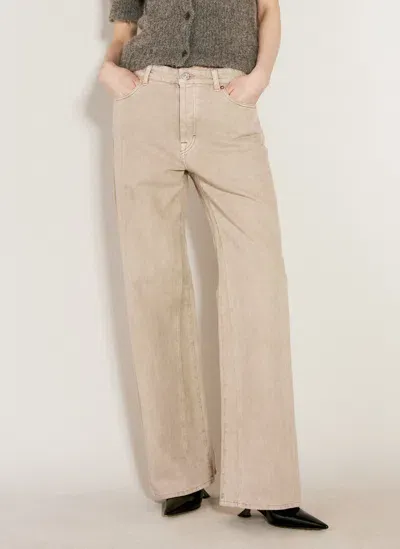 Our Legacy Treble Cut Jeans In Beige