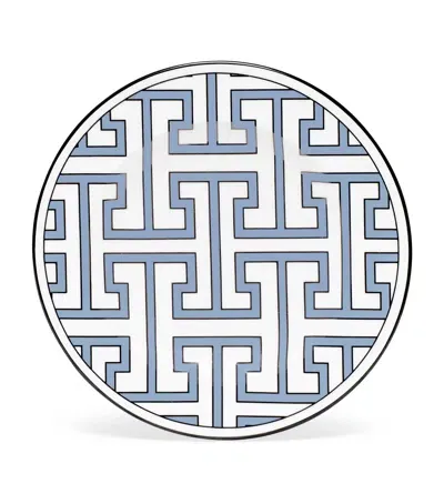 O.w.london O. W.london Maze Tea Plate In Blue