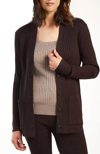 Oyun Oxford Cardigan In Acai