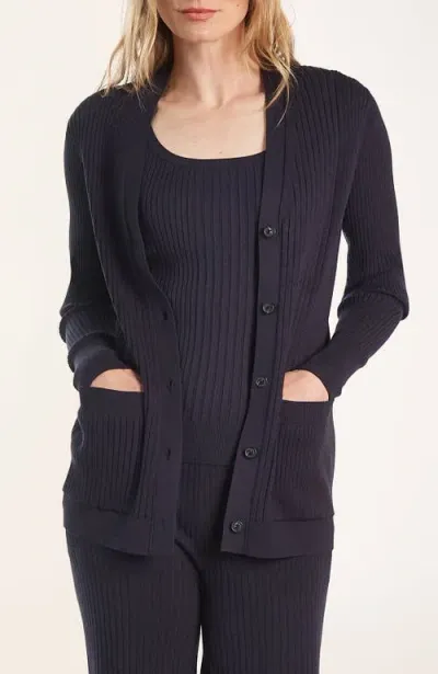 Oyun Oxford Cardigan In Midnight