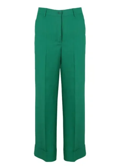 P.a.r.o.s.h Pressed-crease Straight-leg Trousers In Green