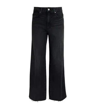 Paige Anessa Wide-leg Jeans In Black