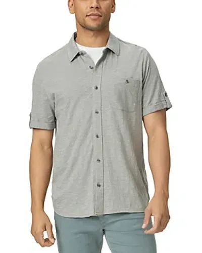 Paige - Brayden Short Sleeve Roll Tab Shirt In Summer Rain M948f96-b546