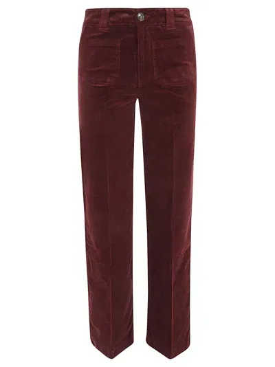 Paige Sasha Pant In Dark Oxblood