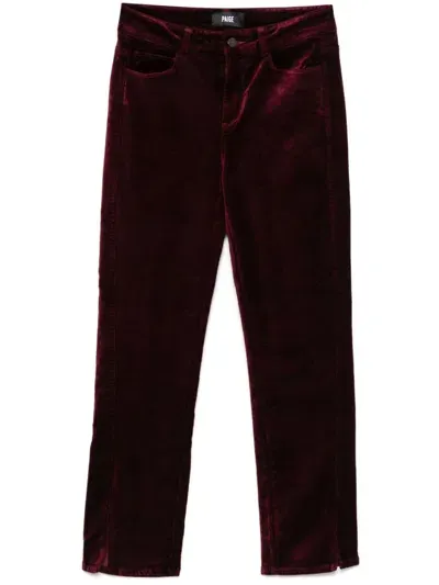 Paige Cindy Trousers In Red