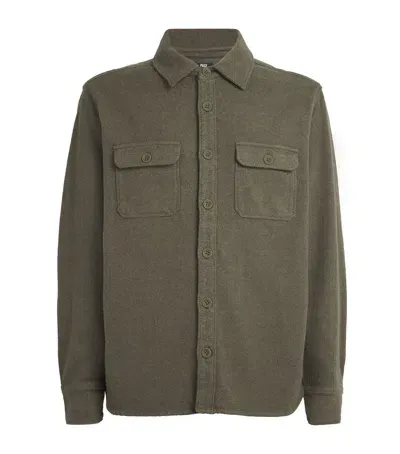 Paige Cotton Wilbur Overshirt In Green