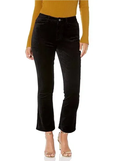 Paige Femme Velvet Jean In Black Overdye