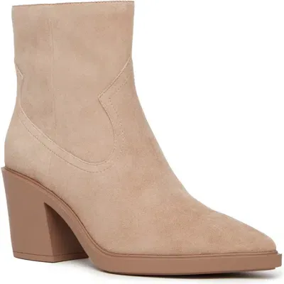 Paige Glenn Pointed Toe Bootie In Light Tan