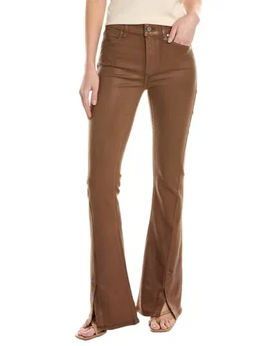 Paige High-rise Lou Lou Cognac Flare Leg Jean In Brown