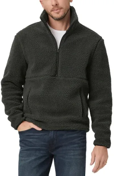 Paige Horton Textured Fleece Half Zip Pullover In Shaded Glen