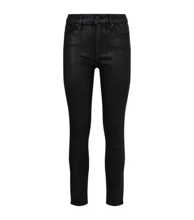 Paige Hoxton Coated Skinny Jeans In Black