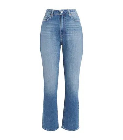 Paige Mid-rise Straight-leg Jeans In Blau