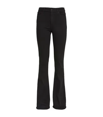 Paige Laurel Canyon Flared Jeans In Black