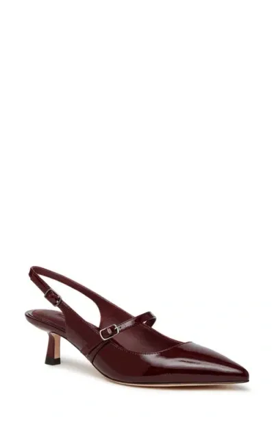 Paige Maggy Slingback Pointed Toe Pump In Oxbld Patent