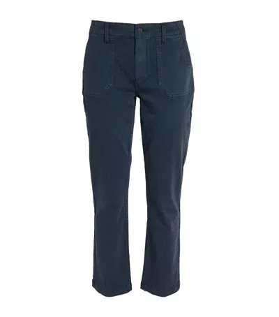 Paige Manhattan High-rise Bootcut Jeans In Navy