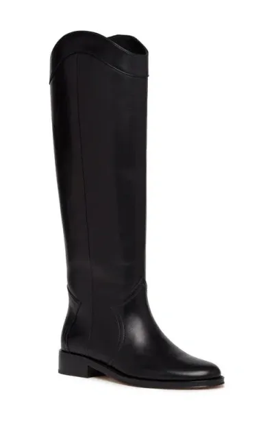 Paige Raina Knee High Riding Boot In Black