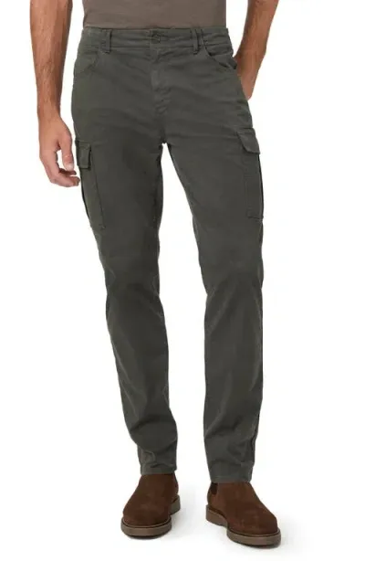 Paige Ronin Tapered Sateen Cargo Pants In Shaded Glen