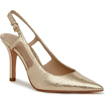 Paige Samara Slingback Pointed Toe Pump In Light Gold