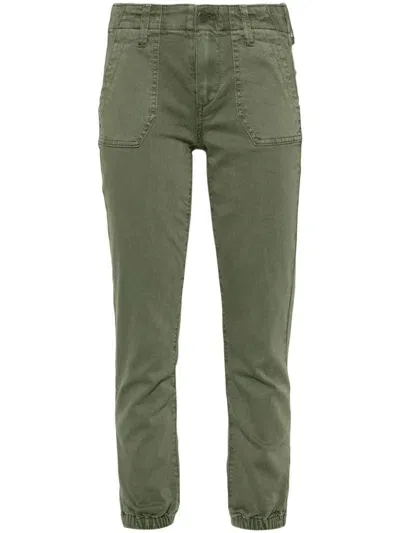 Paige Zipped Tapered Jeans In Green