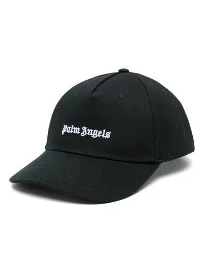 Palm Angels Classic Logo Logo-embroidered Cap In Black