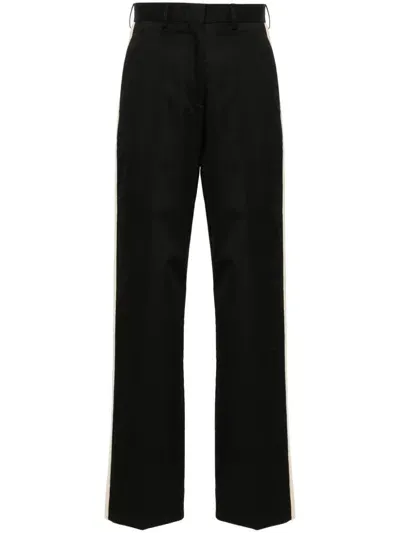 Palm Angels Cotton Trousers In 1003 1003 Black Off White