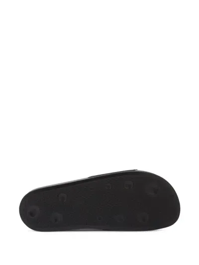 Palm Angels Logo Pool Sliders In Black