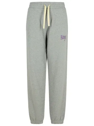 Palm Angels Logo Printed Drawstring Pants In Gray