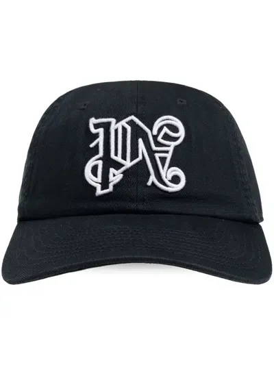 Palm Angels Monogram Cap Accessories In Black