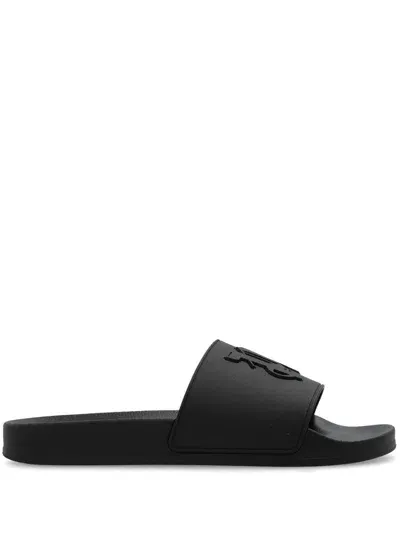 Palm Angels Mens Black Other Materials Sandals