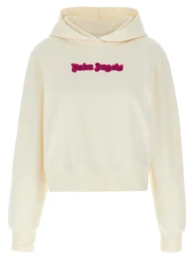 Palm Angels Neon Logo Sweatshirt In White