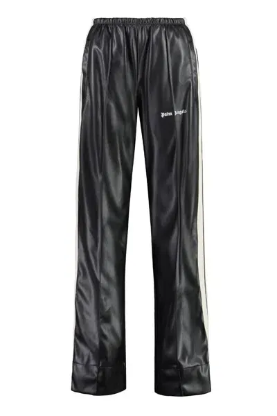 Palm Angels Track-pants With Contrasting Side Stripes In Black