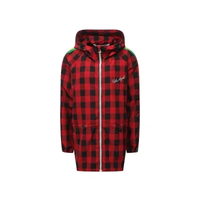 Palm Angels Windbreaker Jacket In Red