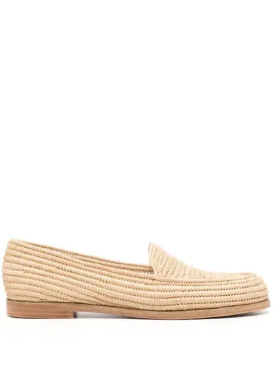 Paloma Barceló Paloma Barcelo Women's Amaranta Raffia Loafers In White