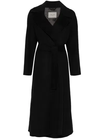 Palto' Paola Wool Belted Coat In Black