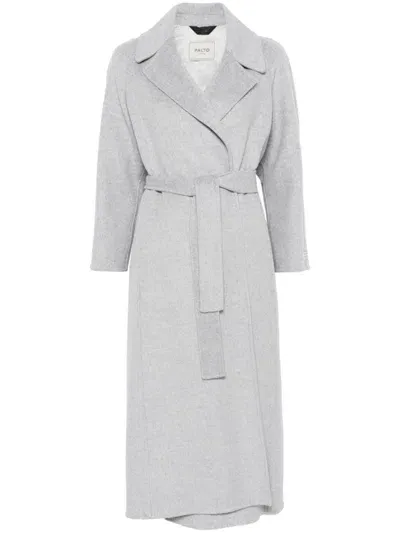 Palto' Paola Wool Belted Coat In Grey