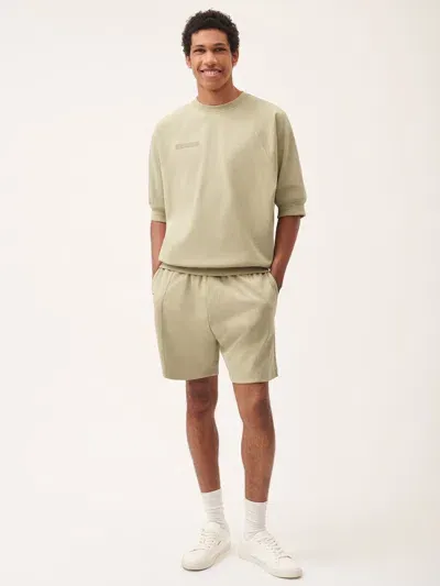 Pangaia Mens Dna Double Jersey Panelled Shorts In Neutral