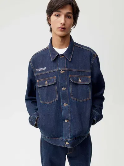 Pangaia Mens Nettle Denim Jacket In Rinse Wash