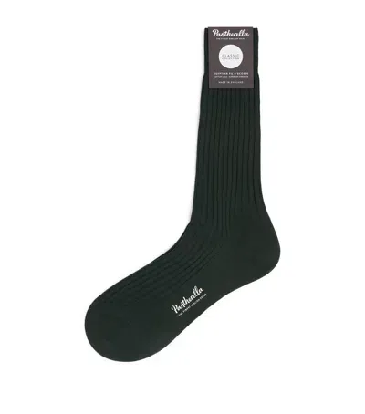 Pantherella Ribbed Danvers Socks In Green