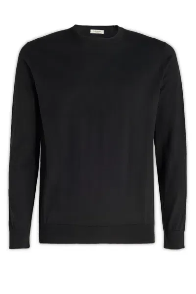 Paolo Pecora Crewneck Knitted Jumper In Black