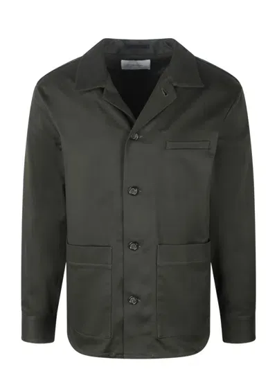 Paolo Pecora Single-breasted Shirt Jacket In Black