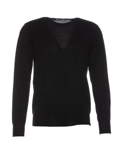 Paolo Pecora Virgin Wool Crewneck In Black