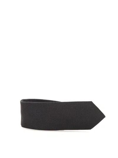 Paoloni Silk Tie In Black