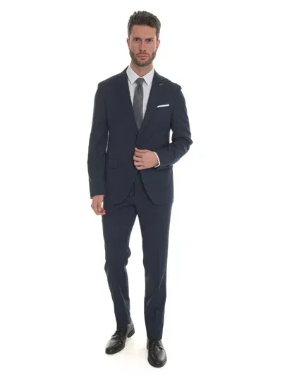 Paoloni Suit With 2 Buttons In Blue