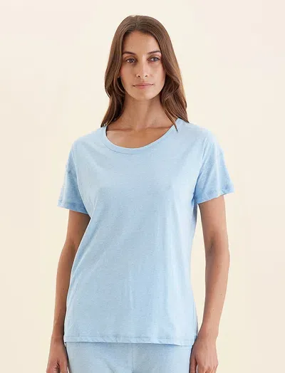 Papinelle Jada Organic Cotton Knit Tee In Powder Blue