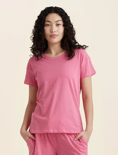 Papinelle Jada Organic Cotton Knit Tee In Sangria Pink