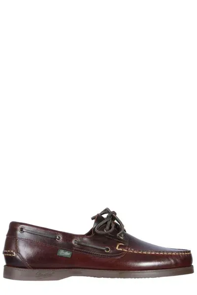 Paraboot Barth Round Toe Lace In Brown