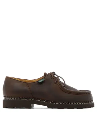 Paraboot Michael Lace Up Shoes In Brown